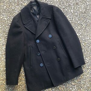 #P6 Vintage WWII Era US Navy Naval Military wool pea coat size 38